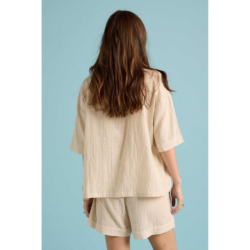 Papinelle x Karen Walker Seersucker Stripe Boxer Pj Set image number 1